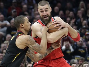 Raptors' Jonas Valanciunas worked a lot with Nick Nurse last season. (AP Photo/Tony Dejak)