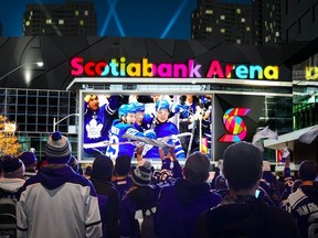 Artist's rendering of the new branding for the Scotiabank Arena — formerly the Air Canada Centre.