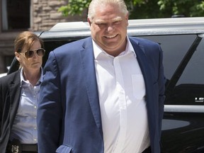 Premier-elect Doug Ford arrives at the Whitney Block at Queens Park to meet with his transition team on Sunday. Stan Behal/Toronto Sun