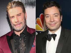 John Travolta, left, and Jimmy Fallon. (Getty Images file photos)