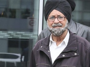 Mohinder Singh Saini is seen during his trial for dangerous driving causing death at the Durham Region Courthouse on June 5, 2018. (Veronica Henri/Toronto Sun)
