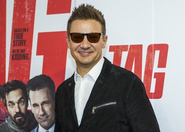 Actor Jeremy Renner at the red carpet for the move - Tag - at the TIFF Bell Lightbox in Toronto, Ont.  on Monday June 11, 2018. Ernest Doroszuk/Toronto Sun/Postmedia