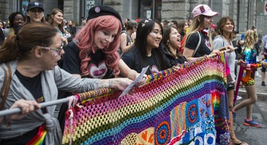 Dyke March 2018 along Yonge St. in downtown Toronto, Ont.  on Saturday June 23, 2018. Ernest Doroszuk/Toronto Sun/Postmedia