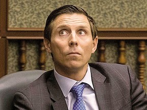 Former Ontario PC Leader Patrick Brown sits as an Independent MPP at Queen's Park on March 28, 2018. THE CANADIAN PRESS/Chris Young