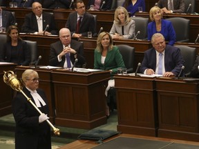 Ontario Conservative leader Doug Ford, on the first day back at the Queen's Park Legislature, on Wednesday July 11, 2018. (Jack Boland/Toronto Sun)