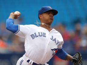 Marcus Stroman #6 of the Toronto Blue Jays delivers a pitch in the first inning during MLB game action against the Baltimore Orioles at Rogers Centre on July 21, 2018 in Toronto, Canada.