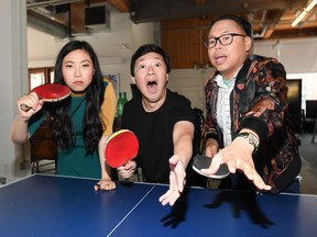 Awkwafina, Ken Jeong and Nico Santos touch down in Toronto to celebrate the release of "Crazy Rich Asians" in Toronto. (Sonia Recchia/Getty Images for Warner Bros. Canada)