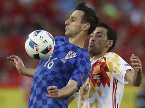 Croatia's Nikola Kalinic was dismissed from the team before the World Cup began. (AP PHOTO)