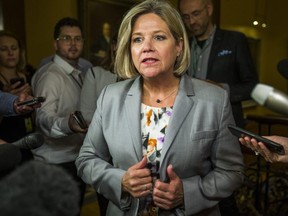 Ontario NDP Leader Andrea Horwath is pictured while speaking to the media earlier this summer. (Ernest Doroszuk, Toronto Sun)