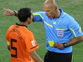 English referee Howard Webb was in charge of the heated 2010 World Cup final. (GETTY IMAGES)