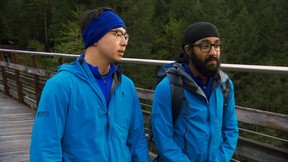 Joseph and Akash at the end of the line on this week’s episode of The Amazing Race Canada.