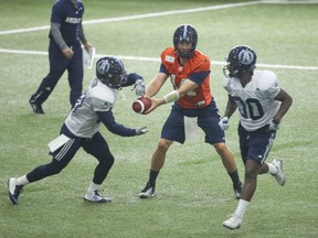 Argonauts quarterback McLeod Bethel-Thompson will start against the Redblacks on Thursday. Ottawa’s Trevor Harris and Bethel-Thompson played in the UFL together.  Jack Boland/Toronto Sun