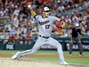 Minnesota Twins pitcher Jose Berrios threw a shutout inning Tuesday during his first all-star game appearance. (Getty images)
