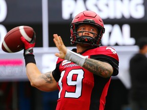 Stampeders quarterback Bo Levi Mitchell has a record of 61-10-2 and a winning percentage of .849.  Gavin Young/Postmedia network