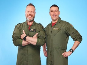 Corey “Chewy” Liddle and Mark “Happy” LaVerdiere were the first team eliminated on The Amazing Race Canada: Heroes Edition. (CTV)