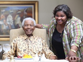 The late Nelson Mandela with his personal chef, Xoliswa Ndoyiya