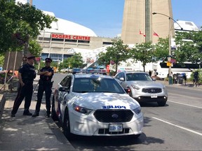 Toronto Police increased presence downtown on July 12, 2018. (Chris Doucette/Toronto Sun)