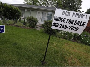 Former Toronto Mayor Rob Ford's house is up for sale in Toronto on Tuesday June 5, 2018. Dave Abel/Toronto Sun/Postmedia Network