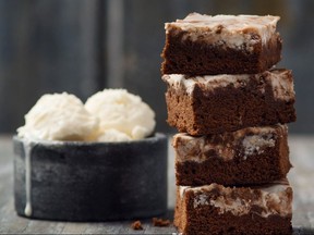 Fudgy Goat  Cheese Brownies - courtesy Woolwich Dairy