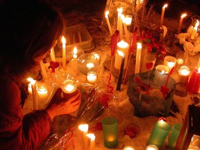 A vigil was held at the site of the murder in 2006. (TRACY MCLAUGHLIN PHOTO)