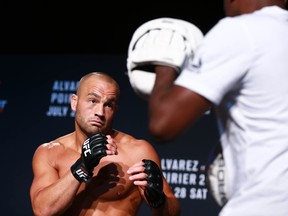 Eddie Alvarez works out at the Palace Theatre in Calgary on Wednesday, July 25, 2018. The preparations have begun for UFC Fight Night which will take place Saturday July 28. Jim Wells/Postmedia