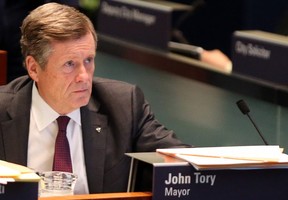 Mayor John Tory at city council in the wake of Premier Doug Ford’s announcement to to reduce city council to 25 wards in Toronto, Ont. on Friday, July 27, 2018. Dave Abel/Toronto Sun