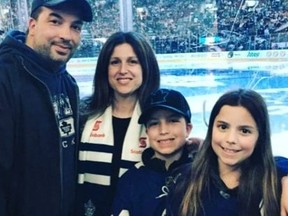 Julianna Kozis, 10 — seen here with her mom, dad and brother — was one of two victims killed in a mass shooting on the Danforth that also left 13 wounded. (GoFundMe)