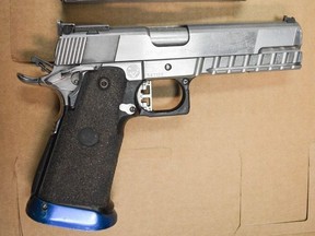 A loaded .40 cal handgun allegedly found by police on a 17-year-old youth on TTC property on Saturday, July 14 2018.