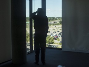 Agibola, a Nigerian migrant is pictured at Centennial College residency where he is being temporarily housed in Toronto on Friday, July 6, 2018. (Chris Young/The Canadian Press)