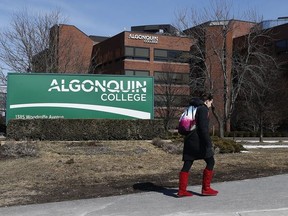 Algonquin College students on campus in Ottawa March 26, 2018.   (Tony Caldwell/Postmedia)