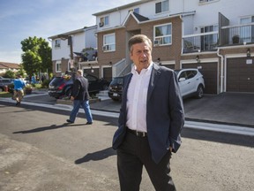 Toronto Mayor John Tory at the scene following a shooting that left two girls injured at a Scarborough townhouse complex playground near McCowan Rd. and McNicoll Ave. on Friday June 15, 2018. Ernest Doroszuk/Toronto Sun