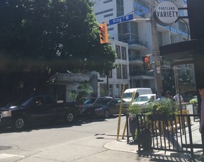 A man was found badly wounded by gunfire on Portland St., around the corner from the Lost and Found nightclub on King St. W., around 2:40 a.m. on Tuesday, June 3, 2018. (Chris Doucette/Toronto Sun/Postmedia Network)