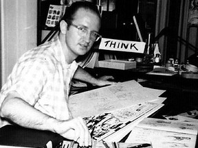 Steve Ditko at work in the mid-1960s. The cartoonist has died aged 90.