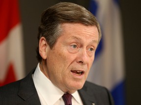 Toronto Mayor John Tory calls for referendum as Premier Doug Ford plans to reduce Torontp city council in Toronto, Ont. on Friday July 27, 2018. (Dave Abel/Toronto Sun/Postmedia Network)