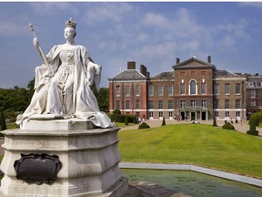 A statue of Queen Victoria greets guests at Kensington Palace, the monarch's birthplace and childhood home. Today, 13 members of the royal family live at the palace, which is open for tours.