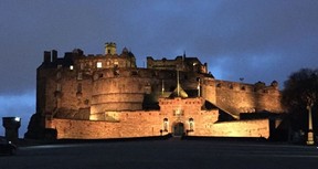 Home to Scotland’s glittering crown jewels, Edinburgh Castle looks particularly dramatic at night. It’s at one end of the Royal Mile. Holyrood House is at the other. (ROBIN ROBINSON/POSTMEDIA NETWORK)