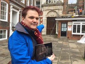 Dewi Evans of Brit Movie Tours dishes on The Crown and other royal gossip during a walking tour in London. (ROBIN ROBINSON/POSTMEDIA NETWORK)