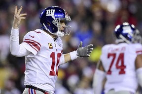 New York Giants quarterback Eli Manning has all of his weapons back in action. Will it improve his fantasy outlook? (GETTY IMAGES)