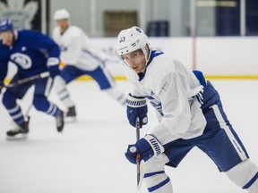 Tyler Ennis skates during a Leafs scrimmage at the MasterCard Centre on Wednesday, Aug. 30, 2018. (Ernest Doroszuk/Toronto Sun)