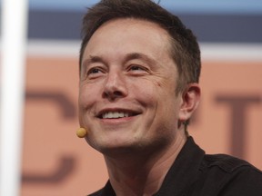 Electric car maker Tesla’s CEO Elon Musk gives the opening keynote at the SXSW Interactive Festival in Austin, Texas, on March 9, 2013.