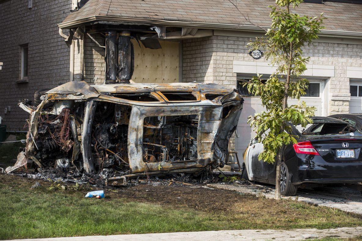 Teen rescues occupants in fiery alleged drunk driving crash Toronto