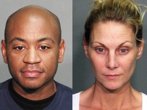 Grant and Amanda Hayes pose for police cameras. RALEIGH POLICE
