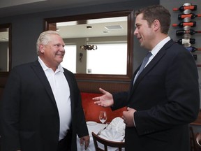 Ontario Premier Doug Ford, left, and federal Conservative Leader Andrew Scheer. (Doug Ford/Twitter)