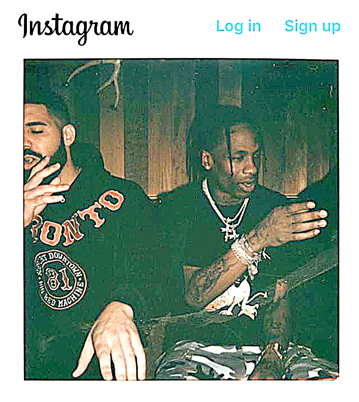 drake wearing thrashers jersey