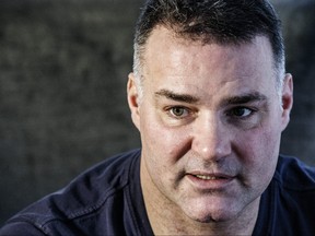 In this January 15, 2018 file photo, Eric Lindros sits down with Michael Traikos for interview before his sweater being retired in Philadelphia. (Craig Robertson/Postmedia Network)