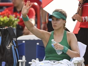 Eugenie Bouchard won her latest U.S. Open qualifying match on Thursday.