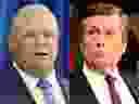 Premier Doug Ford, left, and Mayor John Tory. (Toronto Sun files