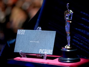 In this handout provided by A.M.P.A.S., A view of the statuette at the 90th Annual Academy Awards at the Dolby Theatre on March 4, 2018 in Hollywood, Calif. (Matt Sayles/A.M.P.A.S via Getty Images)
