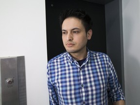 Klever Freire, 34, one of 2 men who was trapped in an elevator stuck in a flooded basement of 501 Alliance Avenue in Toronto (Stan Behal/Toronto Sun)