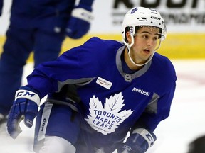 Jeremy Bracco skates at the Ricoh Coliseum ahead of the NHL rookie tournament in Toronto on September 7, 2017. Dave Abel/Toronto Sun